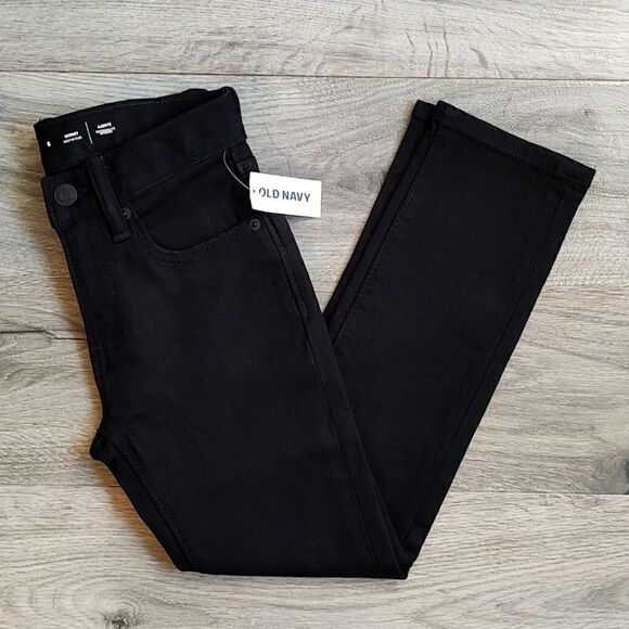 Old Navy New With Tag Built-In Flex Black Skinny Boy Jeans With Adjustable Waist - Picture 4 of 11